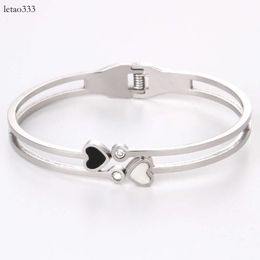 Boutique Rose Plated Couple Titanium Steel Japanese and Korean Coloured Gold Jewellery Student Bracelet Gift