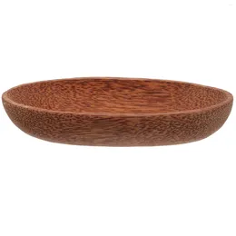 Dinnerware Sets Wooden Fruit Bowl Decorative Tray Coffee Table Cake Desktop Delicate Plate Dessert Displaying Holder