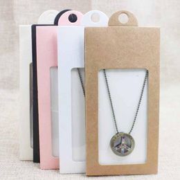 30PCS multi color cardboard jewelry package& display window hanger box gift box necklace earring jewelry packing hanger234i