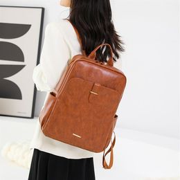 Women Men Backpack Style Genuine Leather Fashion Casual Bags Small Girl Schoolbag Business Laptop Backpack Charging Bagpack Rucksa225S