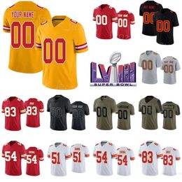 Super Bowls LVIII 2024 Football 54 Leo Chenal Jersey Kids Man Woman 51 Mike Danna 21 Mike Edwards 4 Rashee Rice 83 Noah Gray 23 Drue Tranquill 22 Trent McDuffie Red White