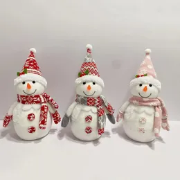 Christmas Decorations Glowing Snowman Doll Ornaments 2024 Happy Year Kids Gifts Merry Cute Crafts Xmas Home Decor Navidad