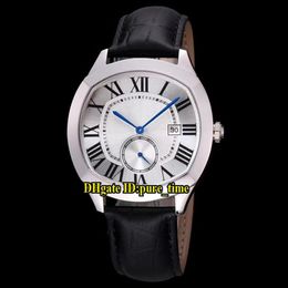 Cheap New 40mm Drive De Date WSNM0004 Asian 1731 Automatic White Mens Watch Silver Steel Case Leather Strap High Quality Gents Wat199Q