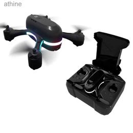 Drones H28 Mini RC Drone With Color Light Single Dual Camera HD Wifi FPV Photography Foldable Quadcopter Profesional Dron Toys Boys YQ240129