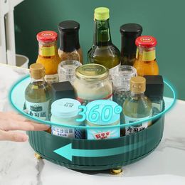 360 Rotation Non-Skid Spice Rack Pantry Cabinet Turntable with Wide Base Storage Bin Rotating Organizer for Kitchen Seasoning 240122