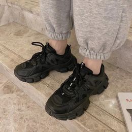 Dress Shoes Daddy Women 2024 Season Black Sports Casual Increase Thick Sole Show Small Feet Womens