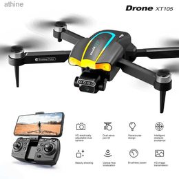 Drones XT105 Folding Dual Servo Aerial Photography Brushless Drone 2.4G WiFi 6 Channels 6K 8K HD Dual Camera RC Quadcopter Drone Toys YQ240129