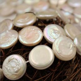 Lucite Promotion 1617mm 10pcs Flat Round 100% Aa Natural Freshwater Pearl Ear Jewellery Beads Findings Accessories