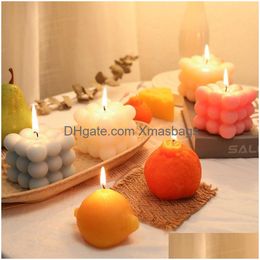 Candles Small Bubble Square Candle Soy Wax Aromatherapy Relax Birthday Gift 1 Inventory Wholesale Drop Delivery Home Garden Dhqjs