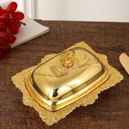 Plates European Butter Dish Multipurpose Contemporary Decorative Covered Tray