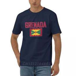 Men's T-Shirts 100% Cotton GRENADA Flag With Letter Design Short Sleeve T shirts Men Women Unisex Clothing T-Shirt Tops Tees 5XL