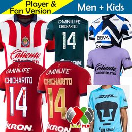 2023 2024 CHICHARITO Chivas Deportivo Guadalara CF Club America Rayados Monterrey UNAM Soccer Jerseys Kis Kit Camisetas 23 24 Football Shirt Home Away 3R