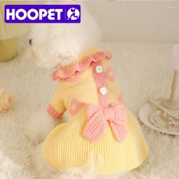 Cat Costumes HOOPET Dogs Sweater For Small Dog Winter Warm Cats Princess Dress Knitted Clothing Puppy Kitten Chihuahua Yorkie Pet Supplies