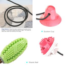 Toys Pet Toys Silicone Suction Cup Toys Large Medium Small Dog Toys Tug Wheel Push Ball Bite Teeth Cleaning Toothbrush Feed Dog Toys