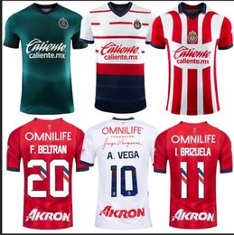 14 Chicharito 23-24 Chivas Guadalajara Soccer Jerseys I. BRIZUELA A. VEGA H.Mier J. ANGULO Angulo F. BELTRAN L. OLIVAS M. PONCE Home Away Football Shirts dhgates Custom