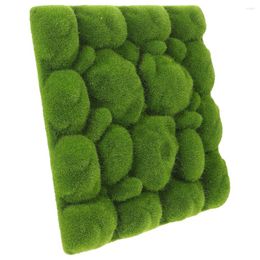 Decorative Flowers Simulated Moss Panel Backdrop Plant Decor Background Wall Fake Board