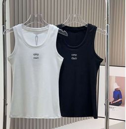 Shirt T Shirts Designer Tank Top Anagram Regular Cropped Cotton Jersey Camis Female Tees Embroidery Knitwear For Women Sport Yoga S Ank Op 547657ees