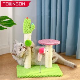 Scratchers Sisal Cat Scratching Post Cat Scratcher Toy Cat Tree Toy Cat Climbing Jumping Toy Cat Grinding Paws Toys Protecting Furniture