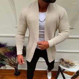 Men's Sweaters Knit Cardigan 2024 Autumn And Winter Yamamoto Style Solid Colour Neutral Casual Large Size Coat