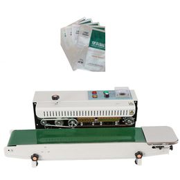 Continuous band table sealer machines with date printing sealing machine for plastic coffee bag aluminium foil bag
