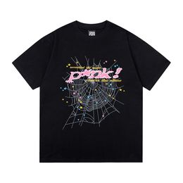 Men T Shirt Street Fashion Summer Spider Shirt 555 Hip Hop Trend Shirt Mens Sp5der Shirt Graphic Tee Outdoor Casual Tee Man Geometric Pattern Loose Tops Eu Size A40