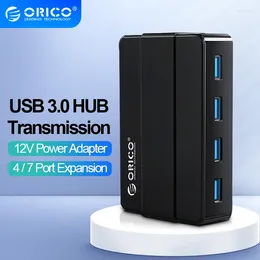 Ports USB 3.0 High Speed Hub With 12V Power Adapter Splitter OTG For Desktop Laptop Computer Accessories