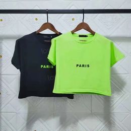 Womens Designer T Shirt Crop Top Letters Printed Tee Summer Tshirt Female Casual Hip Hop Short Sleeves Rock Streetwear Camisole Crew Neck Fashion Cotton Tops