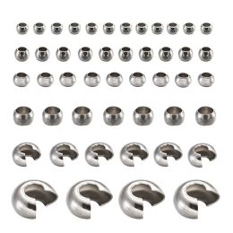 Beads 1 Box Mini 304 Stainless Steel Crimp Beads Crimp Beads Cover End Bead Stopper Spacer Beads for Jewellery Making Diy Craft Findings