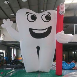 wholesale outdoor activities 4m 13ft High inflatable Tooth And Toothbrush Inflatable with LED strip for city parade