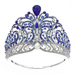 Hair Clips Miss Universe Force For Good Crown Shining Rhinestone Tiara Full Circle Large Adjustable Bridal Wedding Party Big Crowns