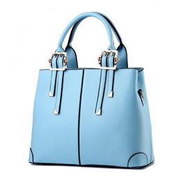 HBP Women Handbag Purse PU Leather Totes Bag ShoulderBag Lady Simple Style Handbags Purses Sky Blue Color276E