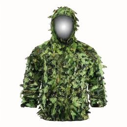 For Height 62.99-70.87inch Jungle Camo Bionic Leaves Camouflage Suit Hunting Ghillie Suit Woodland Camouflage Universal Camo Set