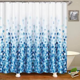 Shower Curtains 3D Flower Leaf Plant Printed Curtain Bathroom With Hook Polyester Fabric Hanging Waterproof Bath Screen