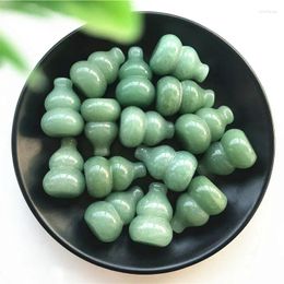 Decorative Figurines 1PC 28mm Natural Green Aventurine Carved Gourd Crystal Stone Cucurbit Decoration Crafts Stones And Minerals
