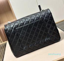 Designer -Classic Women Bag Diamond Lattice Chain Solid Colour Crossbody Double Letter Leather Shoulder Bag 2024