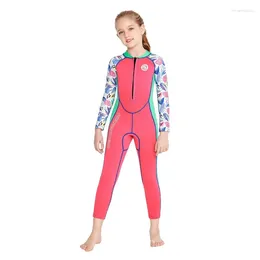 Women's Swimwear Sabolay-Neoprene Diving Wetsuit For Kids Children's Spearfishing Suit Swimming Girls Jump 2mm