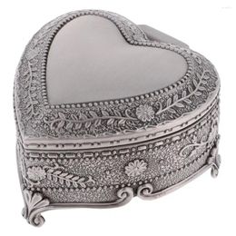 Jewelry Pouches Vintage Love Heart Design Trinkets Box Carved Flower Antique