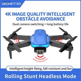 Drones LS/RC F185 Pro RC Drone 4K HD Camera WiFi FPV Height Maintain Quadcopter One-Button StartSpeed Adjustment Gesture Control Remo YQ240129