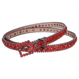 Belts Western Rhinestone Women Accessor PU Leather Bling Cowboy Y2K Girls Fashion Luxury Designer Brand Strap For Jeans