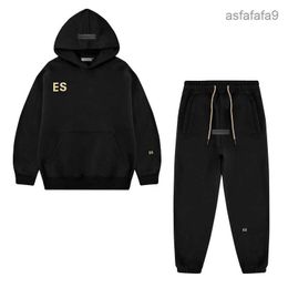 Kids Clothes Sets Sports Suit Ess Children Youth Toddlers Designer Clothing Brand Hooded Sweater Set 110-160 89LS 0J4P