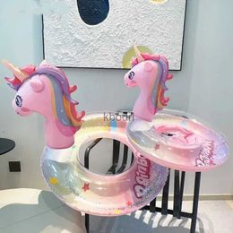 Other Pools SpasHG New Inflatable Unicorn Swan Pool Floats for Children Swimming Ring Baby Swim Tube Water Play Supplies Float Seat Beach Party YQ240129