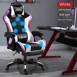 Other Furniture High quality gaming chair RGB light office chair gamer computer chair Ergonomic swivel chair Massage Recliner New gamer chairs Q240129