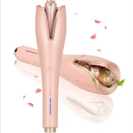 Automatic rotating Curling Iron with 4 Temperature DisplaysFast HeatingAntiScaldAntiKnottingAutomatic ShutOffbeachwave 240126