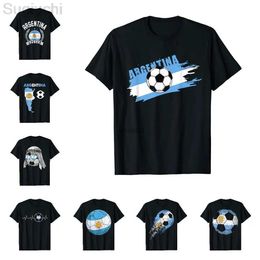 Men's T-Shirts Argentina Soccer Ball Football Argentinian Fan 100% Cotton T-Shirt For Men Women Unisex T Shirt Tops