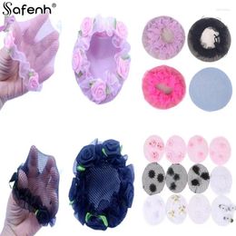 Hair Accessories 1Pcs Girls' Cute Kawaii Flower Lace Reusable Bun Nets For Dancers Kids' Net Cover Ballet Dancewear