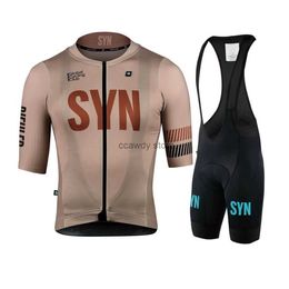 Men's Tracksuits SYN print breathab short seve cycling suit bib shorts and Short Seve Jersey Road Bike Race Pro cycling clothingH24129