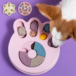 Toys Colourful Design Interactive Dog Puzzle Toy Slow Feeder Dispenser Pet Training Playing Games Feeder For Small Medium Dog Puppy