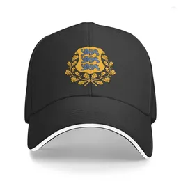 Ball Caps Classic Coat Of Arms Estonia Baseball Cap Women Men Custom Adjustable Adult Dad Hat Spring