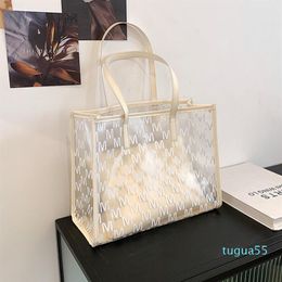 designer Women Tote Bags Fashion Handbags Trendy Large-Capacity Transparent Shoulder Bag Fashionable Portable Jelly Purse Female P206w