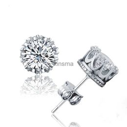 Stud Fashion Plata Stud Earings Jewellery Unisex Trendy Women/Men Crystal Earrings Crown Earring Piercing Gifts Wholesale YQ240129